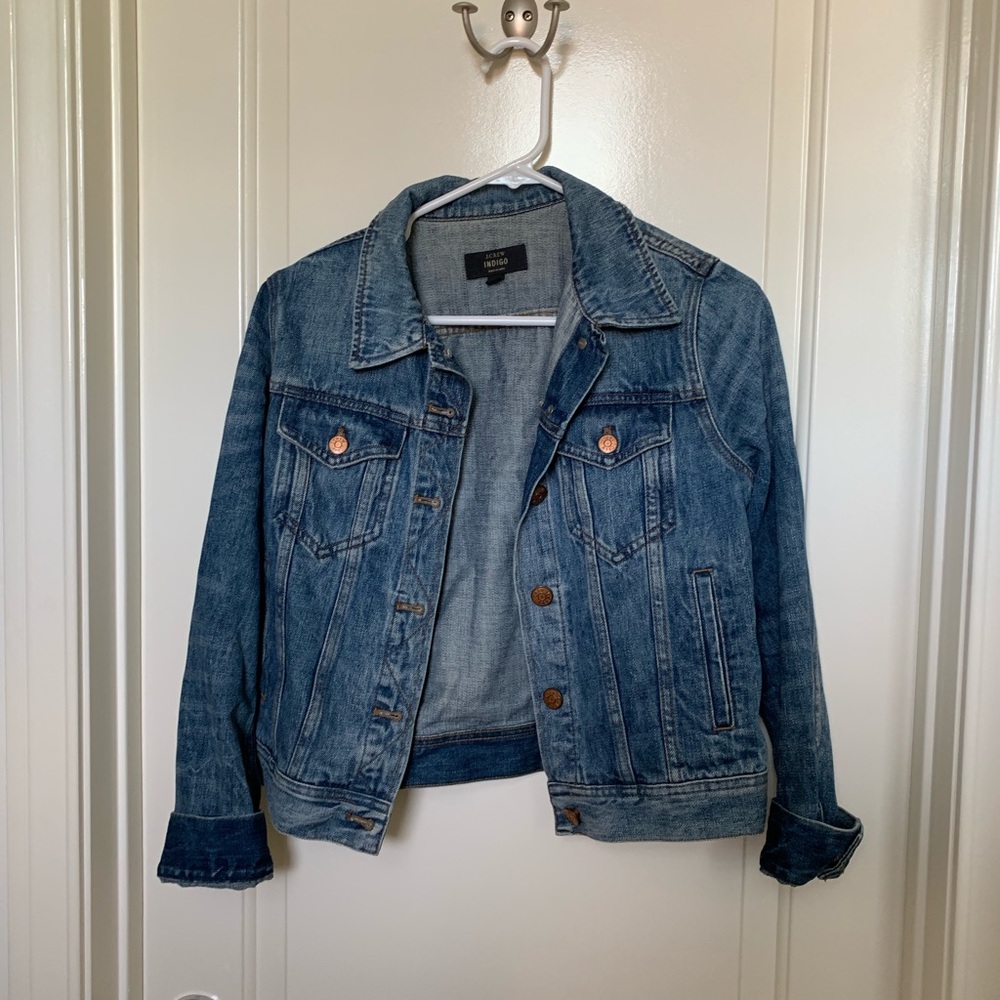 JCREW cropped denim jacket